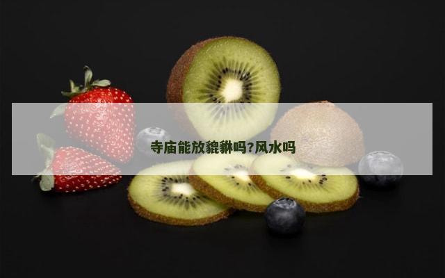 寺庙能放貔貅吗?风水吗