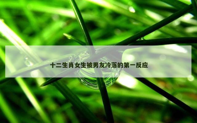 十二生肖女生被男友冷落的第一反应