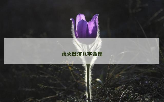 水火既济八字命理
