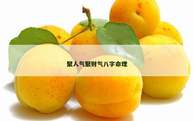 聚人气聚财气八字命理