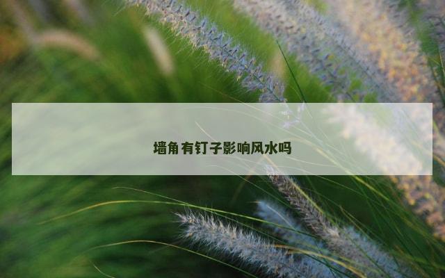 墙角有钉子影响风水吗