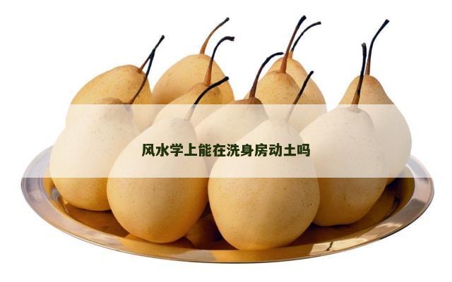 风水学上能在洗身房动土吗