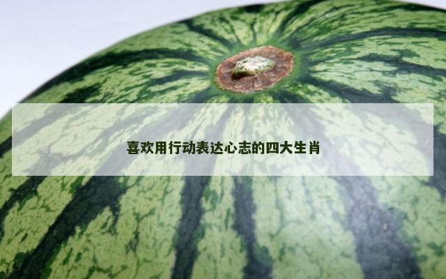 喜欢用行动表达心志的四大生肖