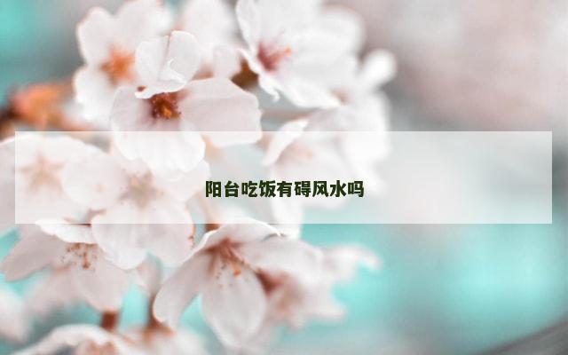 阳台吃饭有碍风水吗