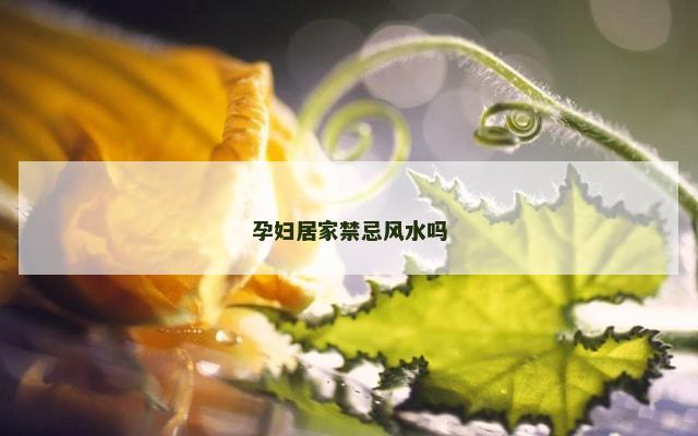 孕妇居家禁忌风水吗