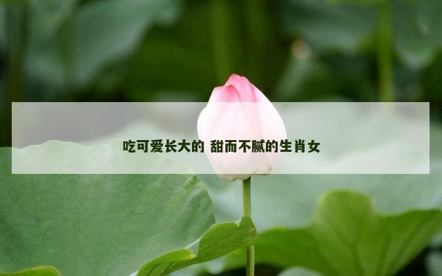 吃可爱长大的 甜而不腻的生肖女