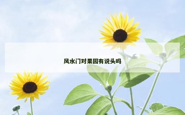 风水门对果园有说头吗