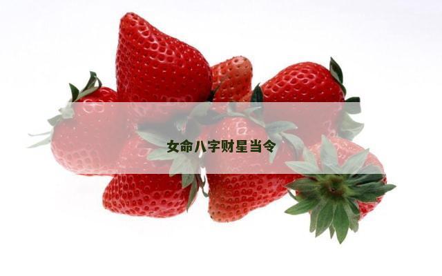 女命八字财星当令