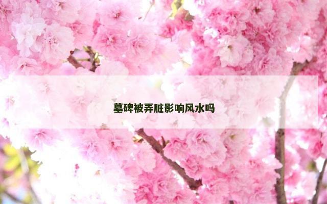 墓碑被弄脏影响风水吗