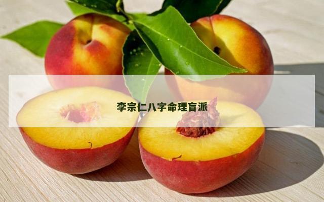 李宗仁八字命理盲派