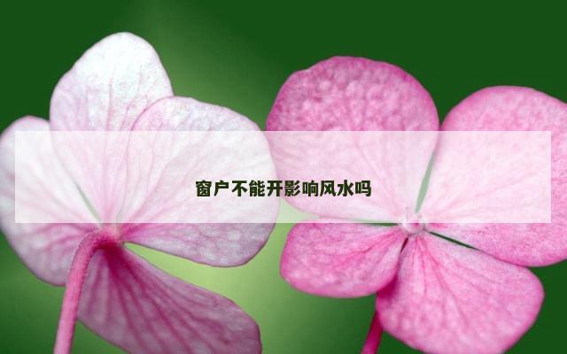 窗户不能开影响风水吗