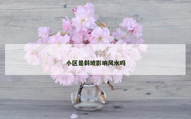 小区是斜坡影响风水吗