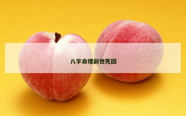 八字命理前世死因