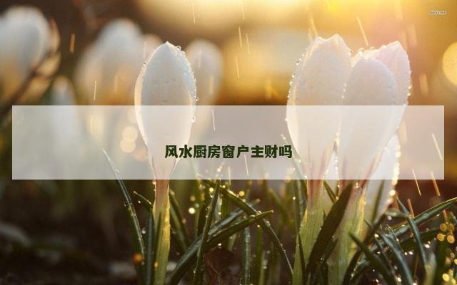 风水厨房窗户主财吗