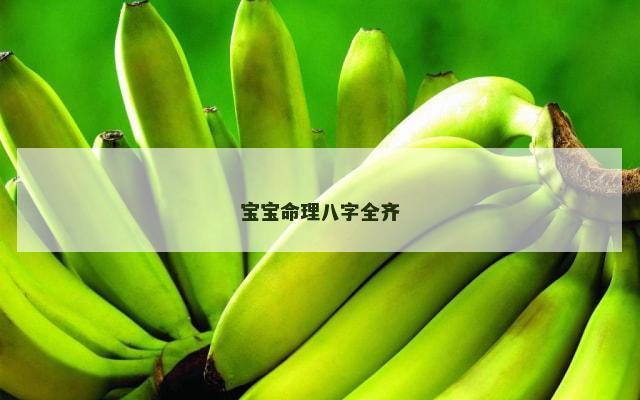 宝宝命理八字全齐