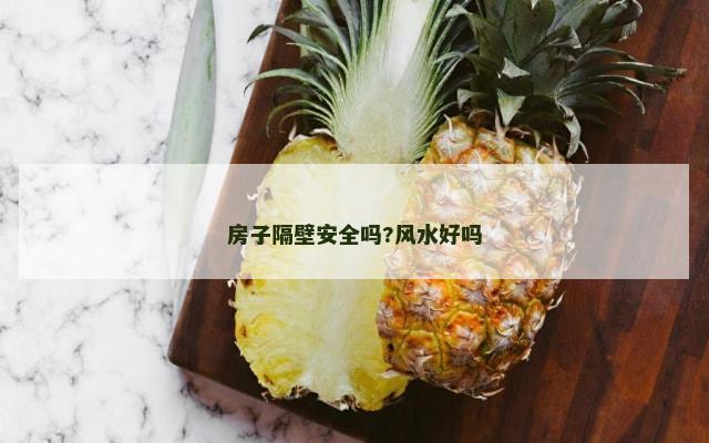 房子隔壁安全吗?风水好吗