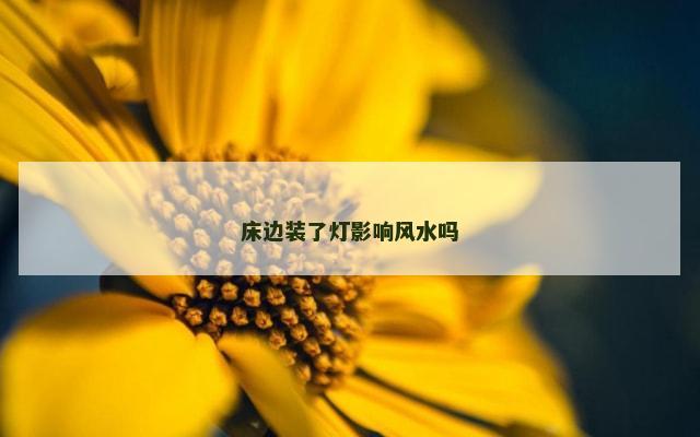 床边装了灯影响风水吗