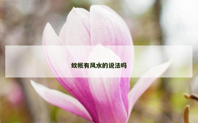 蚊帐有风水的说法吗