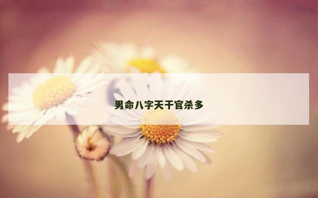 男命八字天干官杀多
