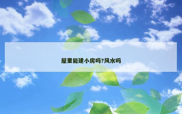 屋里能建小房吗?风水吗