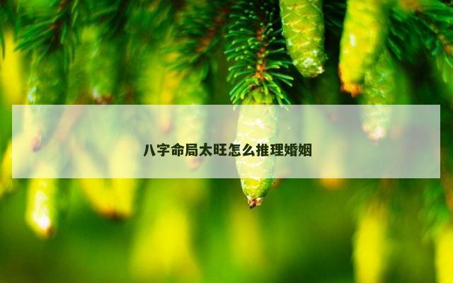 八字命局太旺怎么推理婚姻
