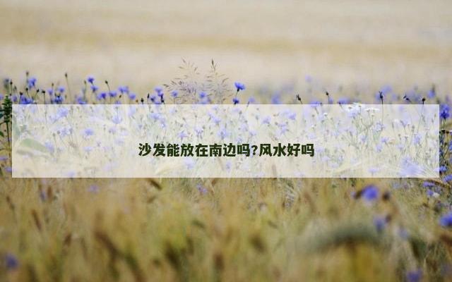 沙发能放在南边吗?风水好吗