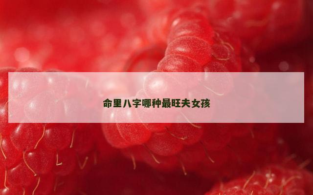 命里八字哪种最旺夫女孩