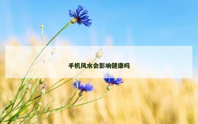 手机风水会影响健康吗