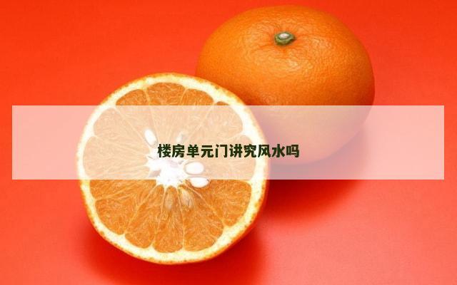 楼房单元门讲究风水吗