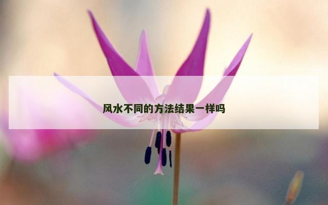 风水不同的方法结果一样吗