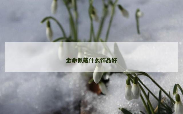 金命佩戴什么饰品好