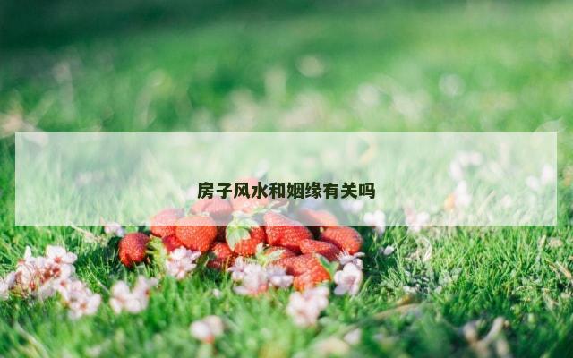 房子风水和姻缘有关吗